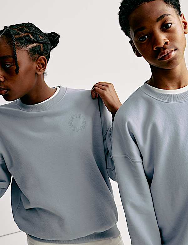Sweat en coton avec texte (du 6 au 16 ans) - LU