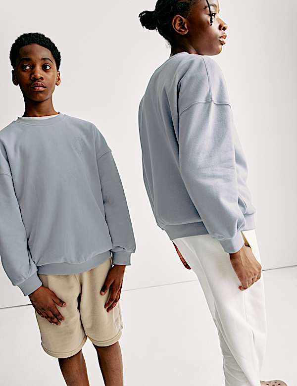 Cotton Rich Slogan Sweatshirt (6-16 Yrs) - UA