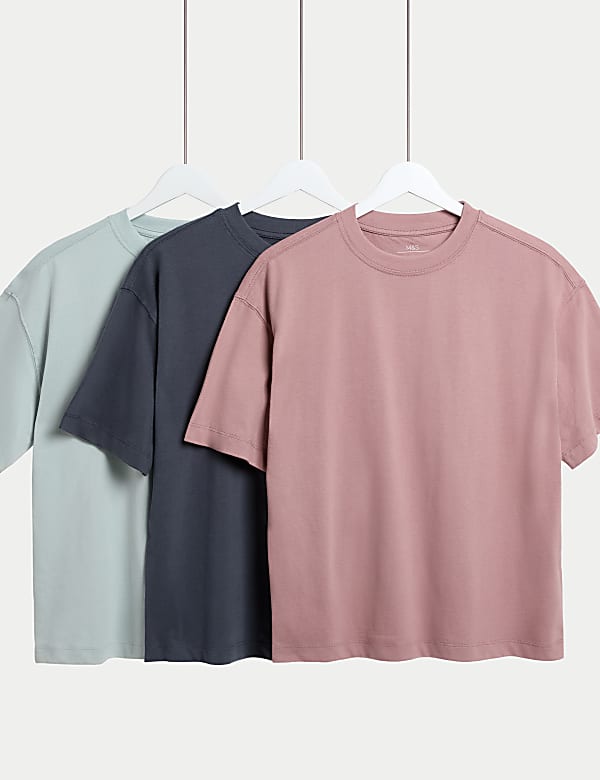 Pack de 3 camisetas 100 % algodón (6-16 años) - US