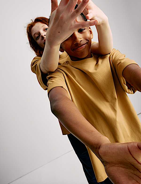 Pure Cotton Plain T-Shirt (2-16 Yrs)