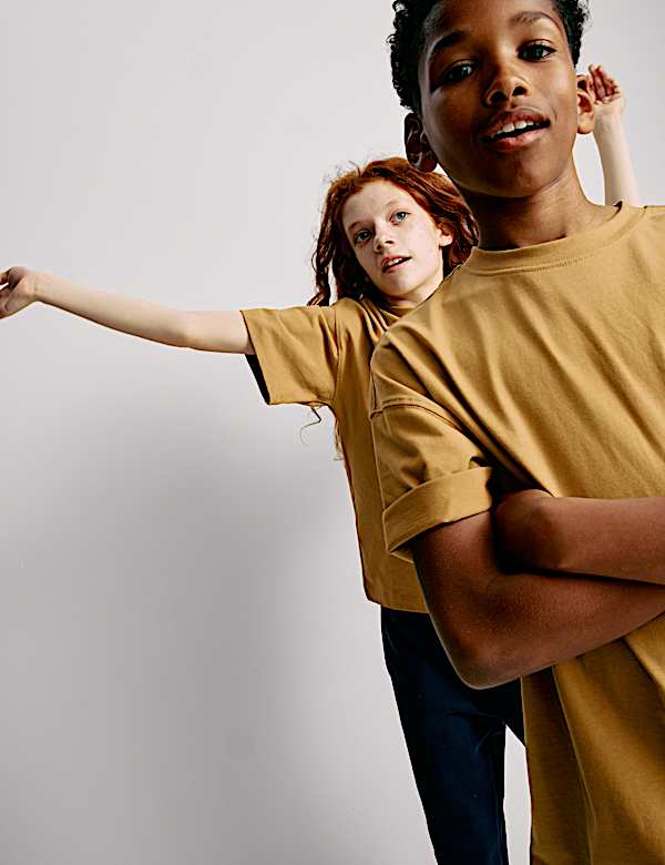 Pure Cotton Plain T-Shirt (2-16 Yrs)