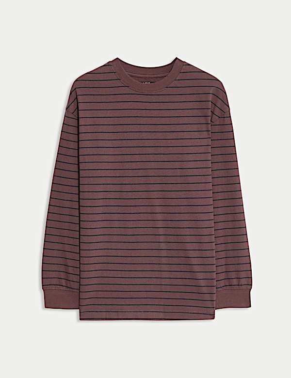 Top à manches longues et rayures 100 % coton (du 6 au 16 ans) - CH