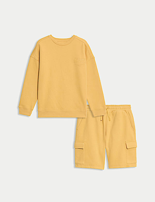 Ensemble 2&nbsp;pi&egrave;ces sweat-shirt et short en coton (du 2&nbsp;au 16&nbsp;ans) - FR