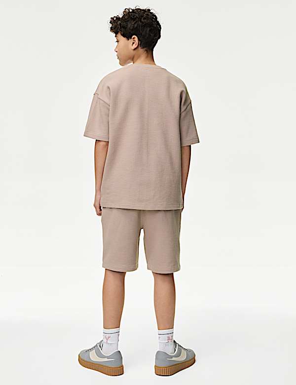 2pc Pure Cotton Waffle Top & Bottom Outfit (2-16 Yrs) - AL