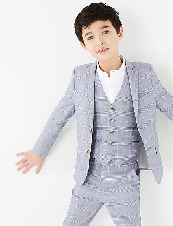 Checked Suit Jacket (2-16 Yrs)