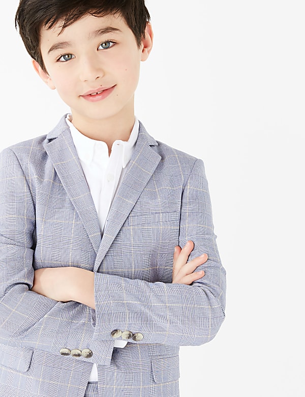Checked Suit Jacket (2-16 Yrs)