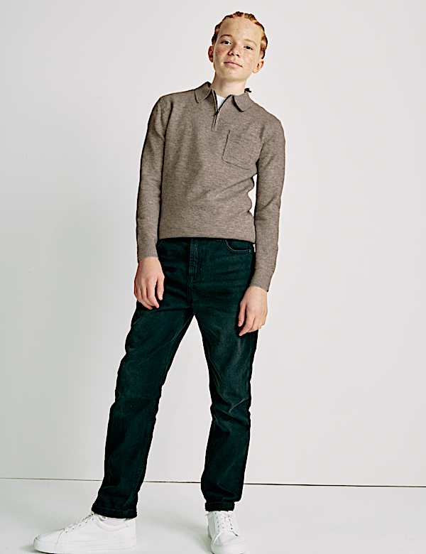 חולצת פולו עם רוכסן (16-2 שנים) - IL