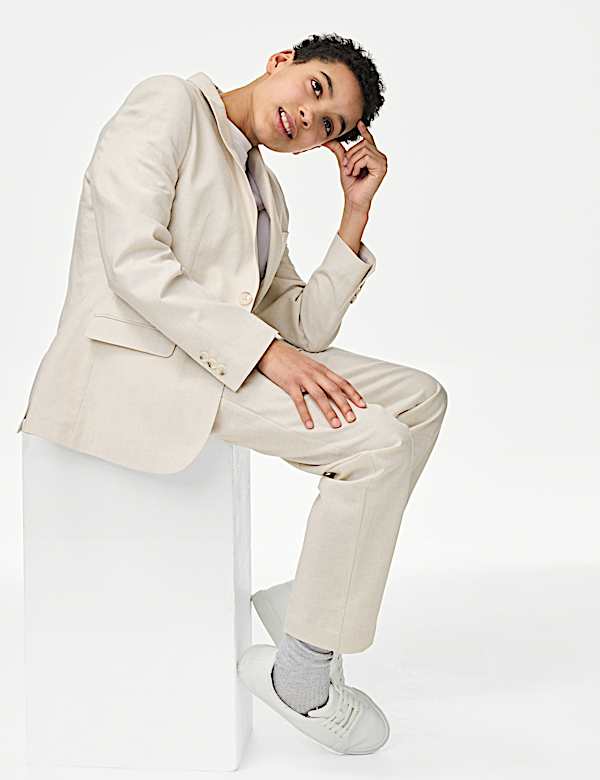 Suit Jacket with Linen (6-16 Yrs) - NL