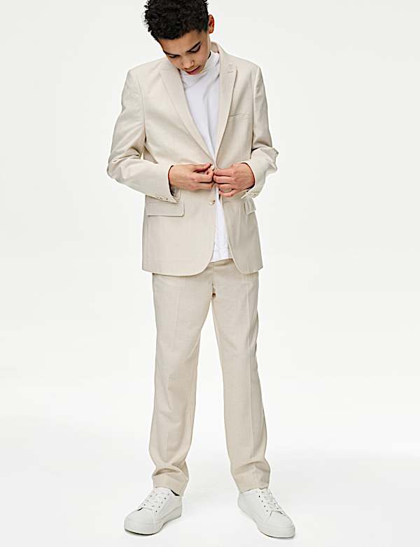 Suit Jacket with Linen (6-16 Yrs) - NL