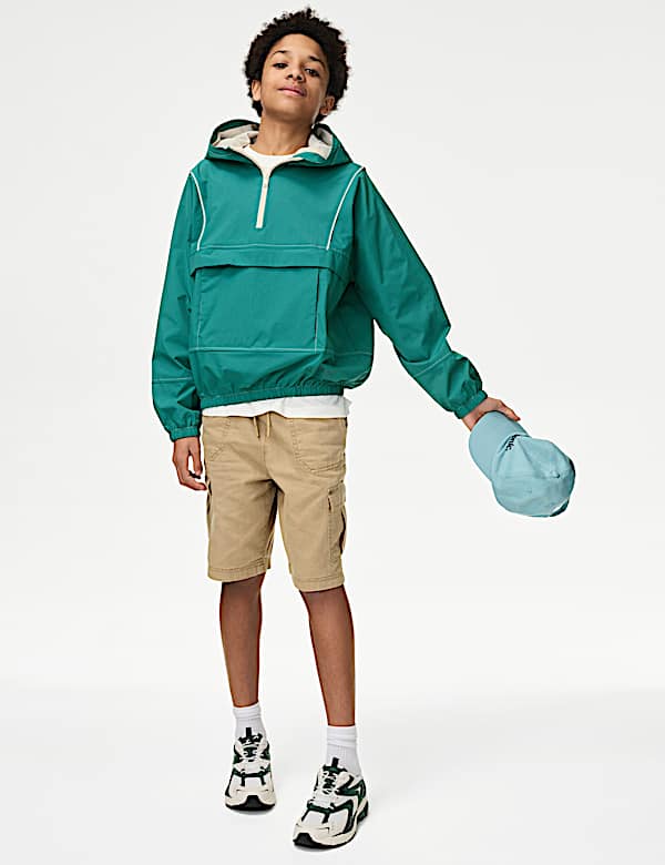 Αντιανεμικό τζάκετ με μεγάλες τσέπες και κουκούλα (6-16 ετών) - GR