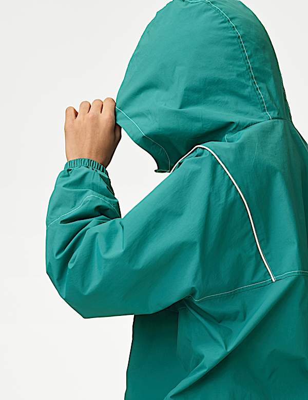 Αντιανεμικό τζάκετ με μεγάλες τσέπες και κουκούλα (6-16 ετών) - GR