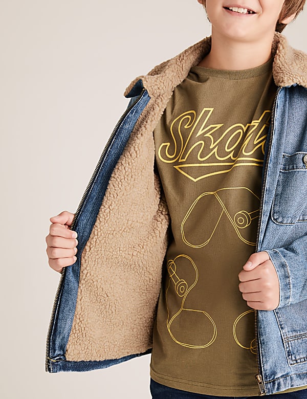 Denim Borg Lined Jacket (6-16 Yrs)