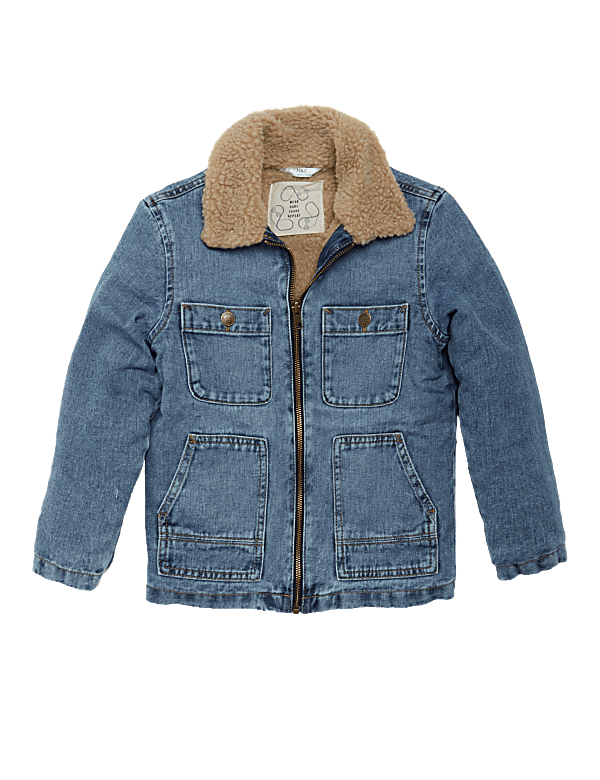 Buy Denim Borg Lined Jacket 6 16 Yrs at Marks Spencer