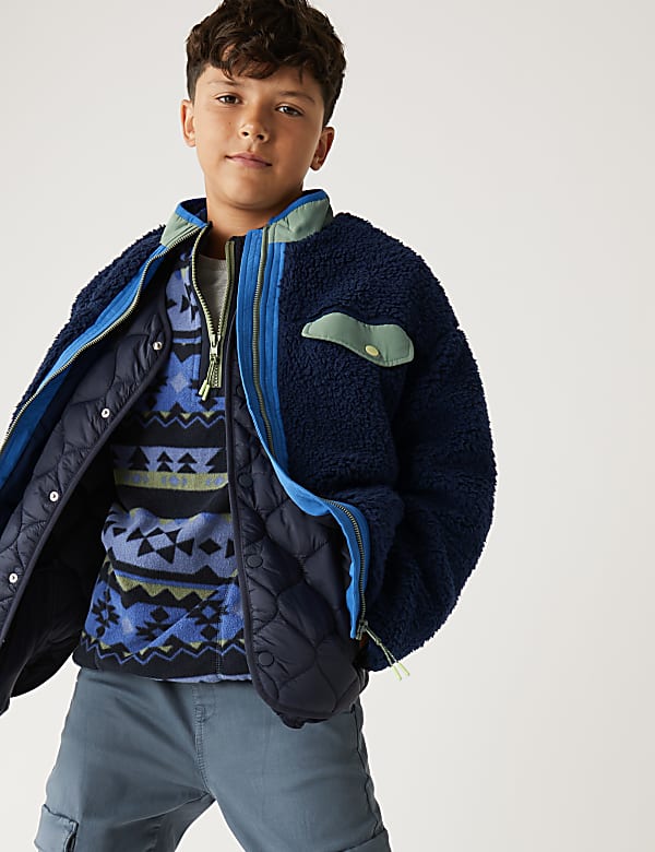 Buy Borg Fleece Jacket at Marks Spencer