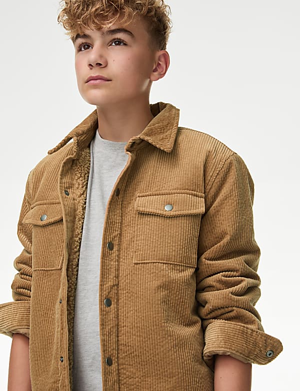 Cord Fleece Lined Shacket (6-16 Yrs)