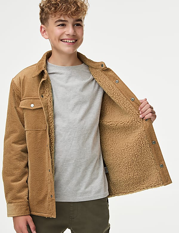 Cord Fleece Lined Shacket (6-16 Yrs)