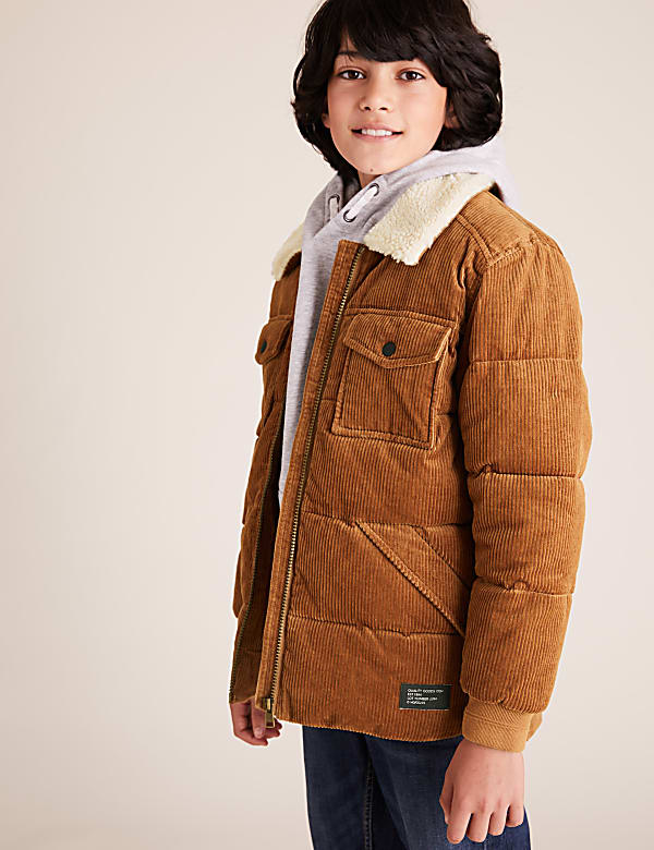 Stormwear&trade; Cotton Padded Cord Jacket (6-16 Yrs)