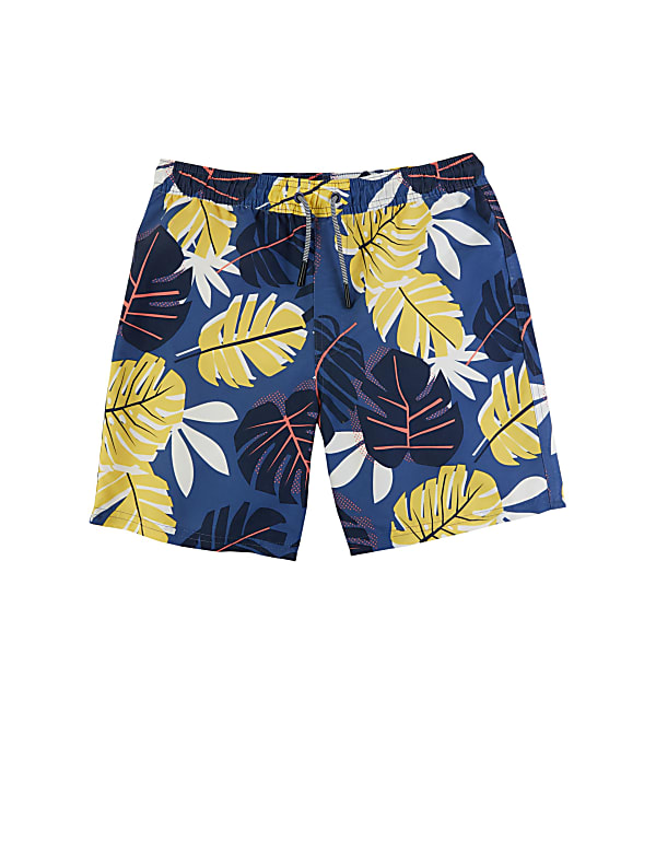 Leaf Design Swim Shorts (6-16 Yrs)