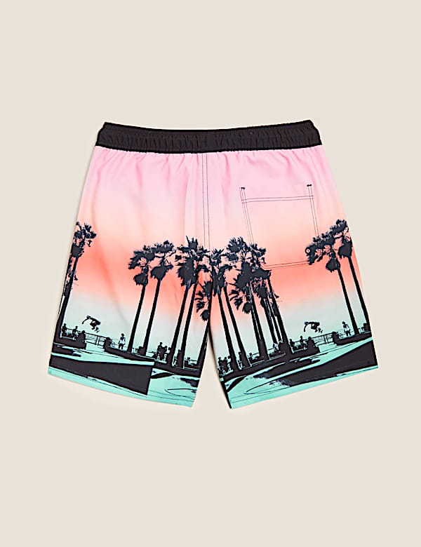 Palm Print Mini Me Swim Short  (6-16 Yrs)