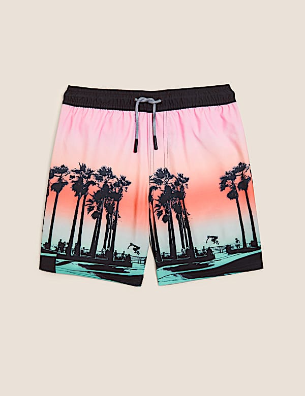 Palm Print Mini Me Swim Short  (6-16 Yrs)