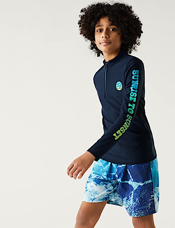 Slogan Long Sleeve Rash Vest