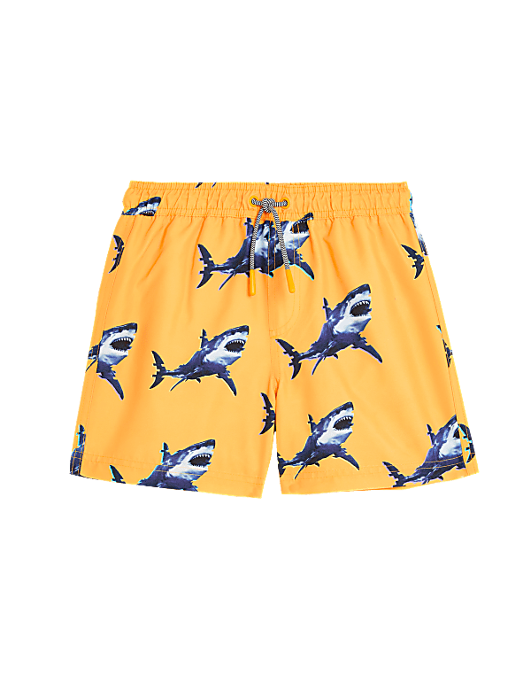 Shark Print Swim Shorts (6-16 Yrs)