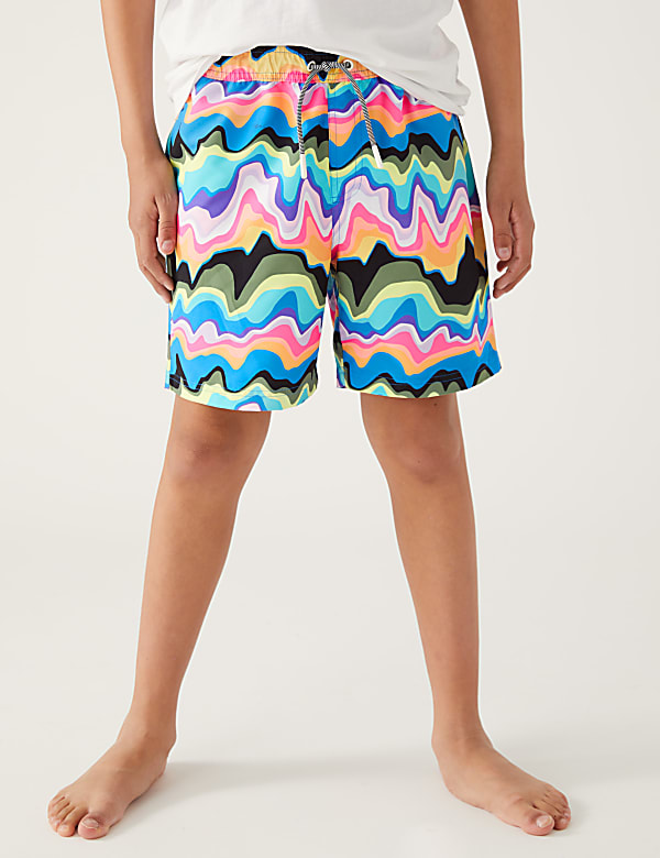 ★PISCESS★Holographic Shorts★Sky Blue_Red★大人気★ Buy Holographic Print Swim Shorts at Marks & Spencer