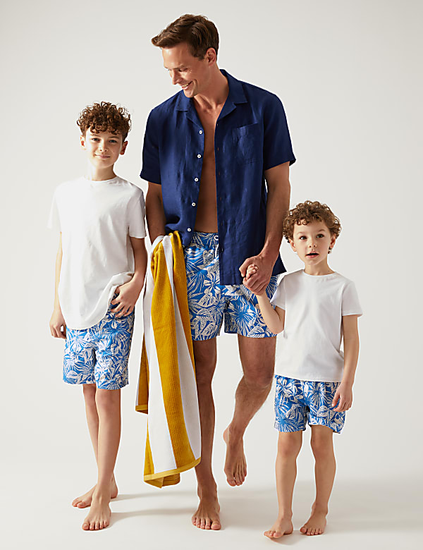 Buy Mini Me Tropical Print Swim Shorts 6 16 Yrs at Marks Spencer