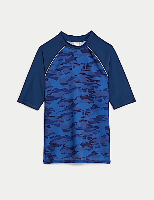 Shark Camo Rash Vest (6-16 Yrs) - FR