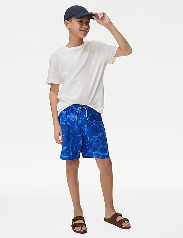 Wave Print Swim Shorts (6-16 Yrs) - RO