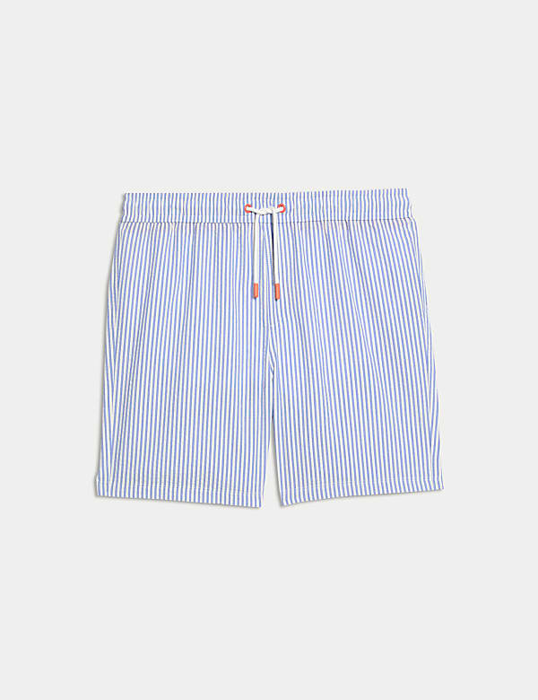 Gestreepte zwembroek van een katoenmix (6-16 jaar) - BE