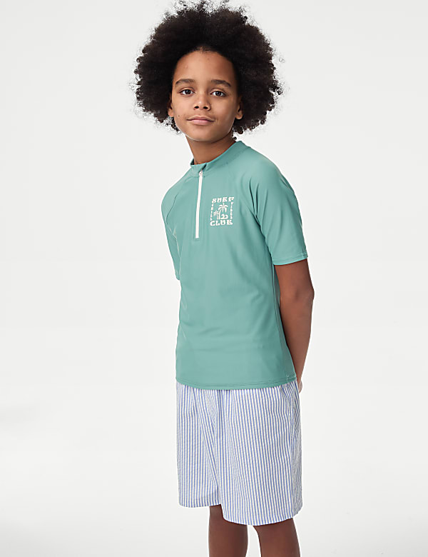 Quarter Zip Rash Vest (2-16 Yrs)