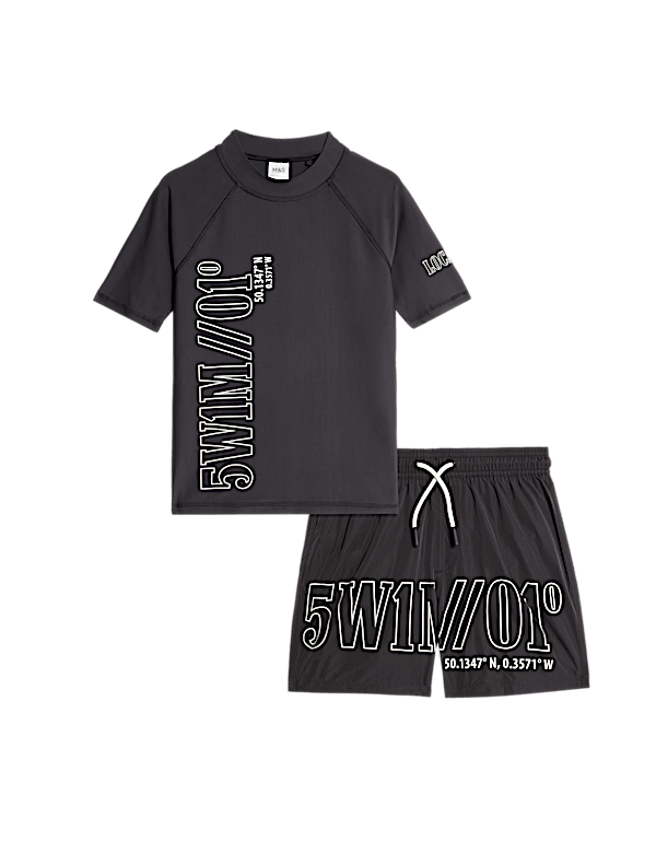 2pc Graphic Swim Set (6-16 Yrs)