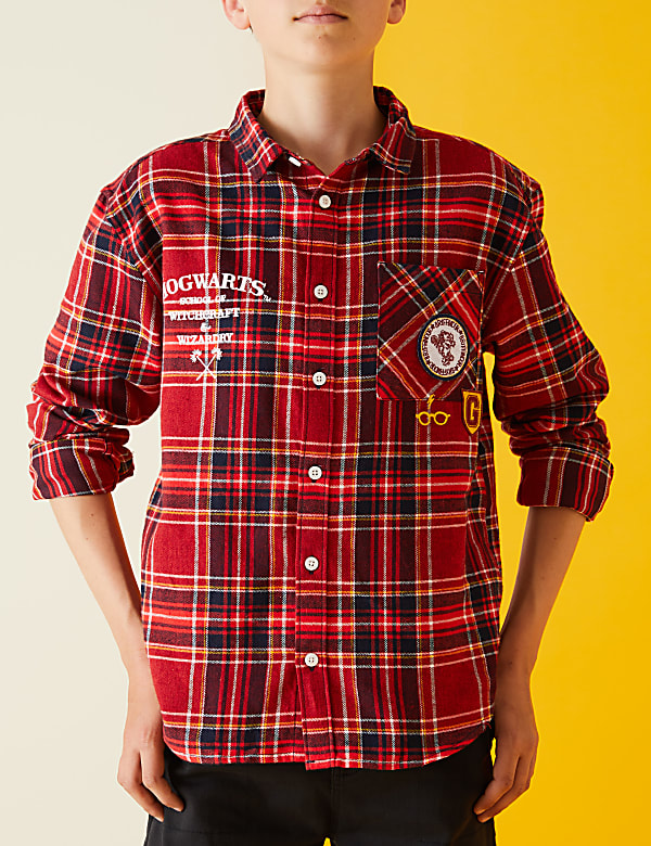 Pure Cotton Harry Potter™ Checked Shirt (2-16 Yrs)