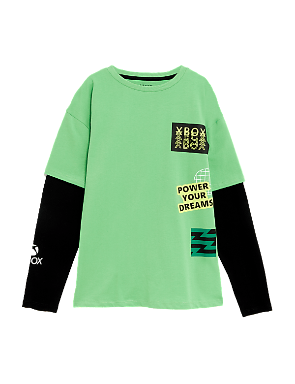 Pure Cotton Xbox™ Mock Sleeve Top