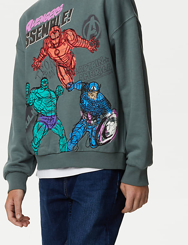 Cotton Rich Marvel™ Sweatshirt (6-16 Yrs)