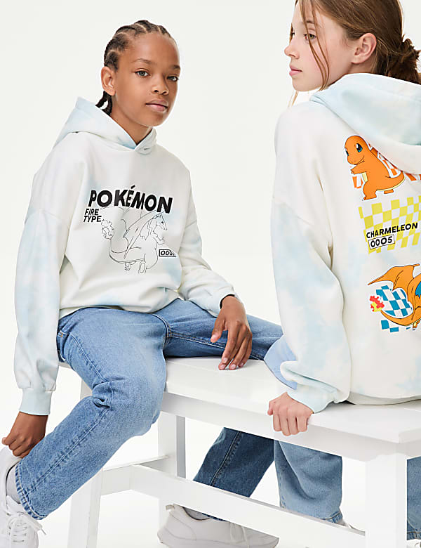 Cotton Rich Pokémon™ Tie Dye Hoodie (6-16 Yrs) - CY