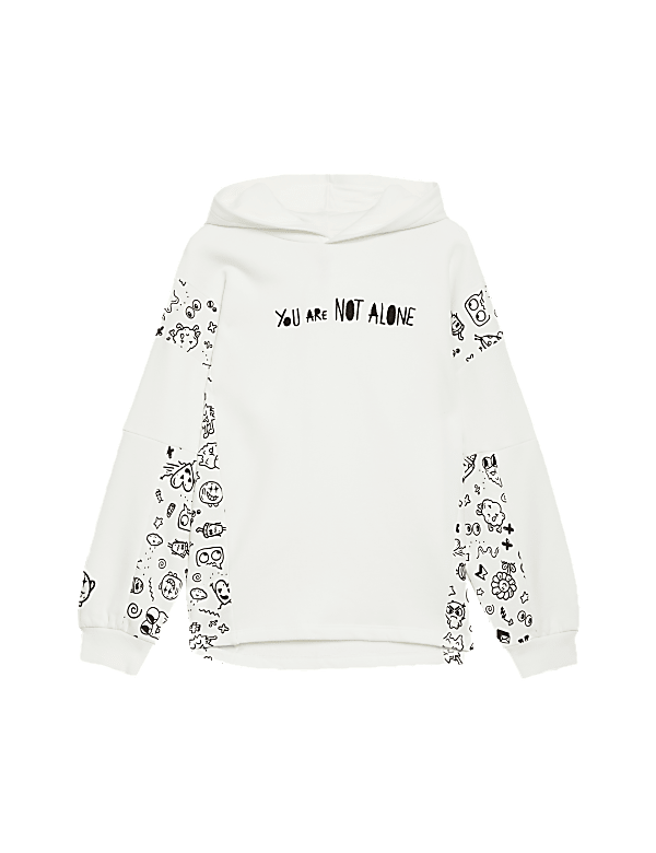 Cotton Rich Slogan Hoodie (6-16 Yrs)