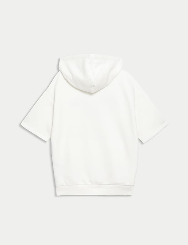 Cotton Rich Short Sleeve Doodle Hoodie (6-16 Yrs)