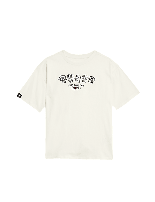 Pure Cotton Embroidered T-Shirt (6-16 Yrs)