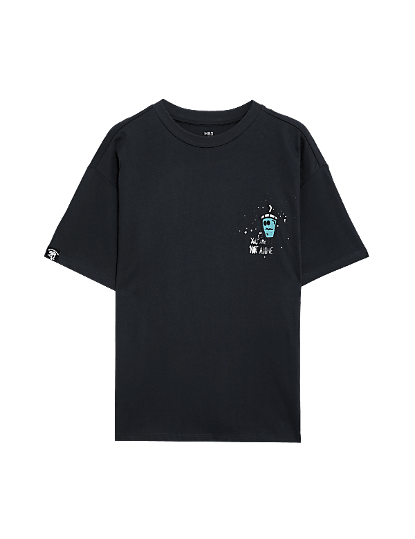 Pure Cotton Slogan T-Shirt (6-16 Yrs)
