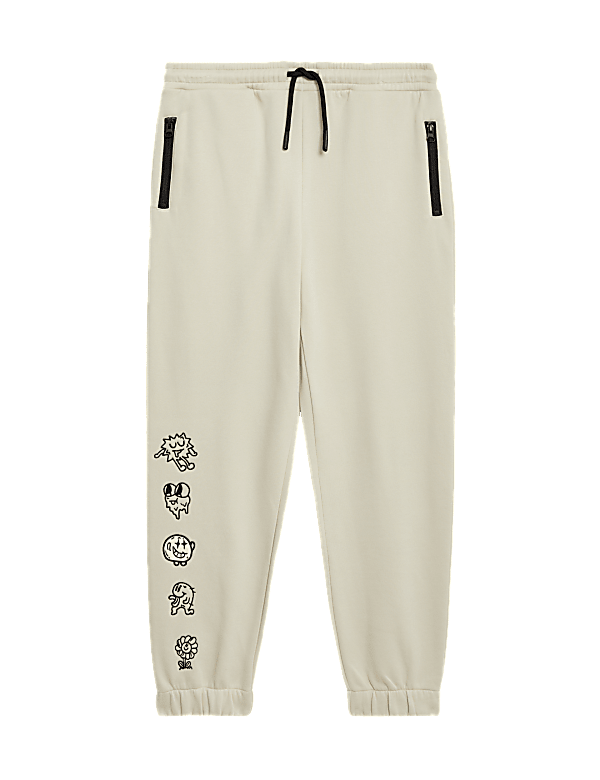 Cotton Rich Embroidered Joggers (6-16 Yrs)