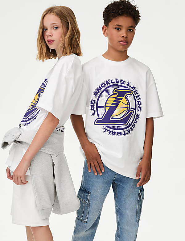NBA Pure Cotton LA Lakers T-Shirt (6-16 Yrs) - ID