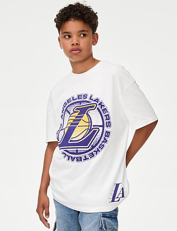 NBA Pure Cotton LA Lakers T-Shirt (6-16 Yrs) - JP