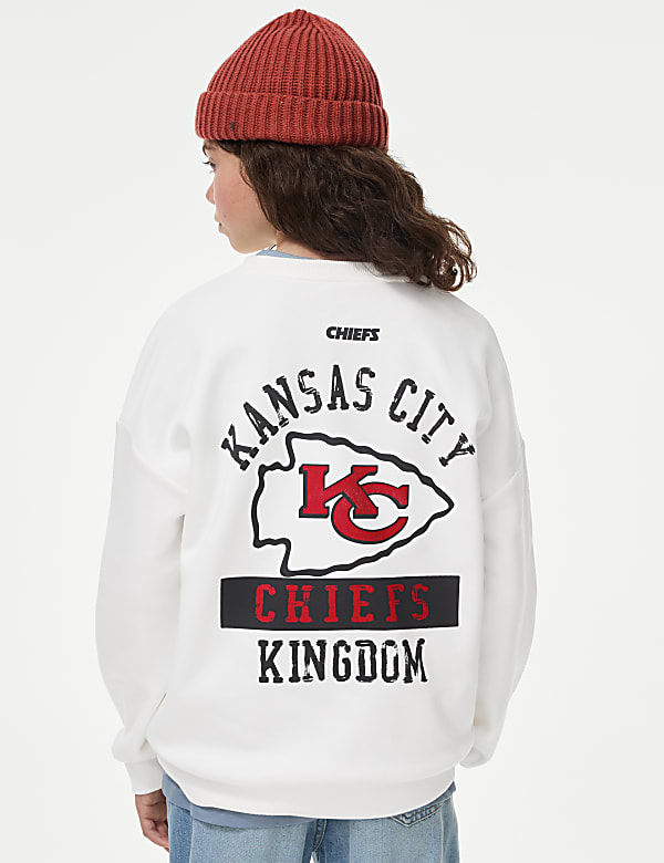 Mikina s motivem NFL Chiefs, s vysok&yacute;m pod&iacute;lem bavlny (6&ndash;16 let) - CZ