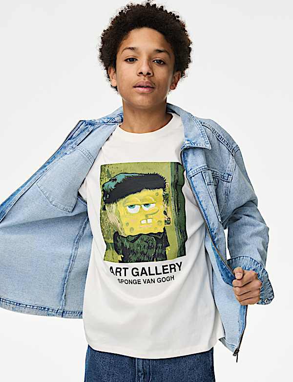 Pure Cotton SpongeBob SquarePants™ T-Shirt (6-16 Yrs) - US