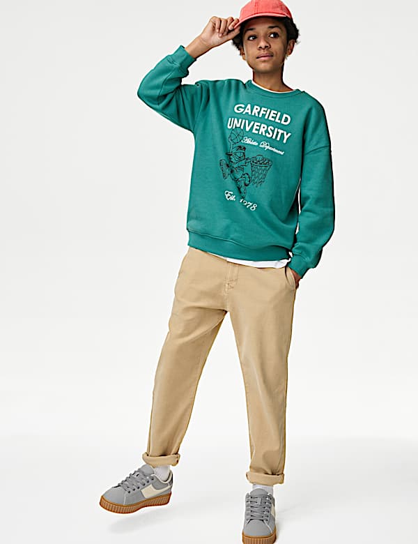 Cotton Rich Garfield Graphic Sweatshirt (6-16 Yrs) - NL