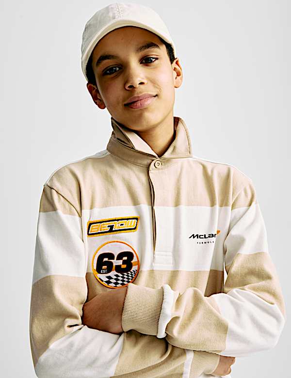 Pure Cotton McLaren F1 Team Rugby Top (6-16 Yrs) - EE