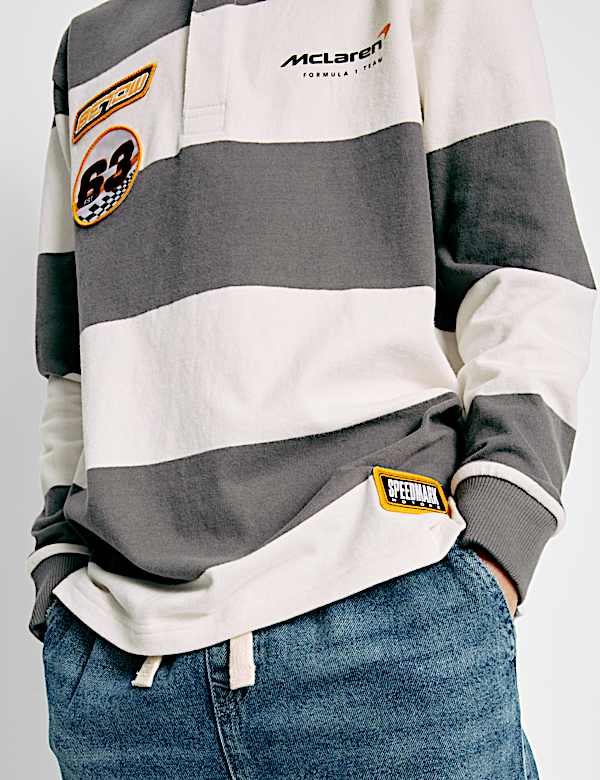 Pure Cotton McLaren F1 Team Rugby Top (6-16 Yrs) - FI