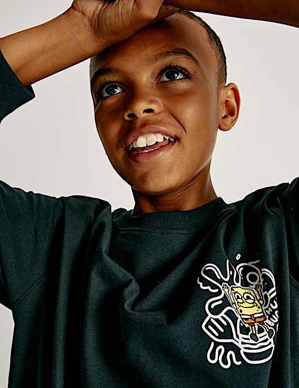 חולצת שרוול ארוך Doodle Boy™ x SpongeBob SquarePants™‎ (2‏-16 שנים) - IL